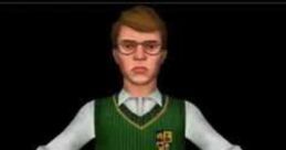 Stylized character of Earnest Jones wearing a green vest, shirt, and beige pants against a black background.