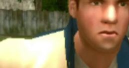 Close-up of a character wearing a varsity jacket, representing Juri Calabazón's gaming universe with an intense expression.