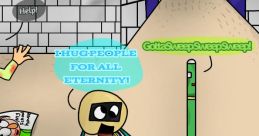 1st Prize from Baldi's Basics cheerfully offering hugs, alongside the sweeping character in a playful school setting.