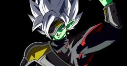 Fused Zamasu from DBS ENG-DUB showcasing his powerful stance with distinctive green skin and striking silver hair.