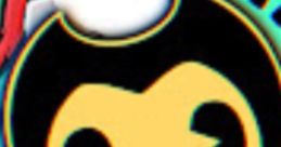 Bendy character wearing a Santa hat, smiling broadly against a colorful background, perfect for festive fan art.