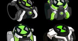 Variety of Omnitrix designs showcasing unique effects from the Reboot series, highlighting styles from Seasons 1-5.