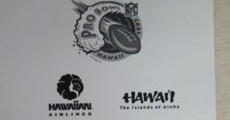 Pro Bowl Hawaii sponsor logo sheet highlighting Hawaiian Airlines, KPOI, and other media partners for the event.