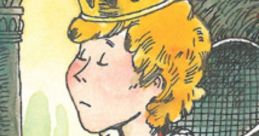 Confident boy with a crown, holding a tennis racket, embodying royalty from "The Paper Bag Princess" universe.