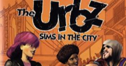 Cover art for "The Urbz: Sims in the City," featuring vibrant urban characters and the PlayStation 2 logo.