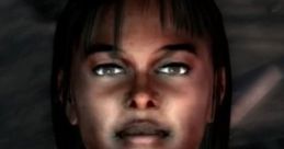 Penny from the cartoon Hi-Fi, showcasing her expressive face and detailed features in a dark, moody background.