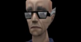 Half-Life scientist character featuring glasses, lab coat, and a striped tie, embodying a classic video game aesthetic.