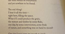 An Authentic Timbre with Which We Can All Resonate