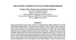 A Malay and English Vocalization That Will Mesmerize Your Audience