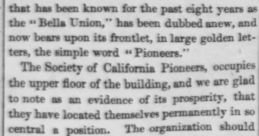 Be the Pioneer... the Singular Entity