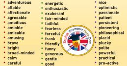 Suave, Commanding, Adaptable, Affable, Genuine, Playful, and Chatty
