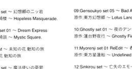 House set of ''Touhou Project'' Rare Tracks 3 Touhou 例大祭12 - Video Game