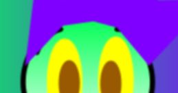 Colorful character design featuring Jett0167 with vibrant green and purple details, showcasing a playful and friendly vibe.