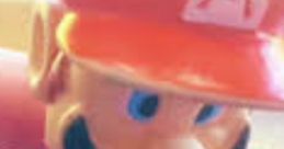 Close-up of Hard Head Mario figurine, showcasing iconic red hat, blue overalls, and distinct facial features.