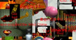 Gameplay scene from "Eastern Mind: The Lost Souls of Tong Nou" showing various items and characters like KAI and BYOU.