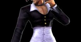 Iori Yagami from KOF Maximum Impact in iconic outfit, showcasing signature fiery red hair and stylish attire.