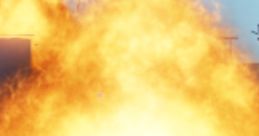 Character in a white suit walks away from a blazing explosion, perfect for a funny board to troll in gaming scenarios.