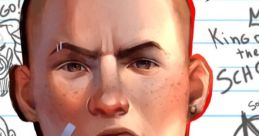 Jimmy Hopkins showcasing his bold personality from BULLY, characterized by his signature look and attitude.