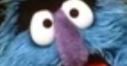 Herry Monster from Sesame Street, with vibrant blue fur and cheerful expression, spreading joy and laughter to children.