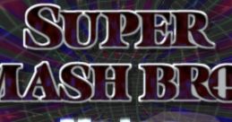 Super Smash Bros Melee title screen featuring vibrant designs, highlighting classic Nintendo gameplay and memorable characters.