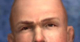 Jimmy Hopkins character close-up from the game BULLY, showcasing his determined expression and iconic bald look.
