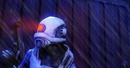 Combine Assassin in a rain-soaked environment, wielding a gun, embodying the dark atmosphere of Entropy: Zero 2.