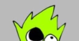 Bright green character with spiky hair and a quirky expression, a fun element of Самый топ Спрунки OWAKCX.
