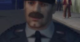 Officer Morrison from Bully in uniform, standing on a street with a serious expression, embodying authority and vigilance.