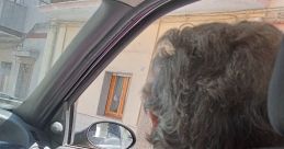 Passenger enjoying the view from the car, showcasing a relaxed atmosphere in an urban setting.