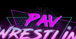 Neon logo of Pav Wrestling Gifs featuring vibrant colors and retro design, perfect for wrestling enthusiasts and fans.