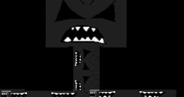 Unique black character design inspired by "Trash Pows," featuring striking facial patterns and aggressive features.