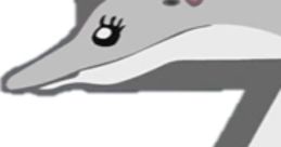 Character design of the number 7 with a playful dolphin character and a pink bow, from "7even (Meet the Numbers).