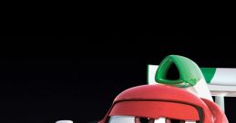 Francesco Bernoulli from Cars 2, featuring a vibrant red and green racing design with a confident expression.