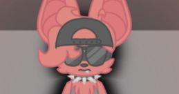 Stylish character design of Meaty Petey with pink fur, sunglasses, and casual streetwear, showcasing unique personality traits.