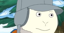 Buster from Arthur wears a winter hat and jacket, ready for snowy adventures in Elwood City's winter landscape.