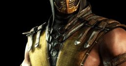 Epic Scorpion from Mortal Kombat, showcasing his iconic yellow and black armor, ready for fierce battles.