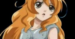 Stylized character with orange hair, wearing a blue top and vibrant pants, embodying a unique anime aesthetic.