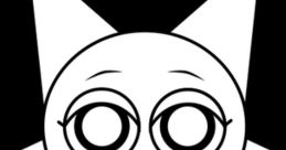 Wenda character illustration with large eyes and spiky features, set against a black background for a striking effect.