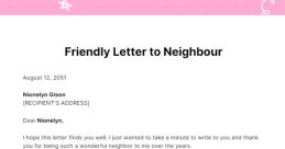 Friendly Neighbor