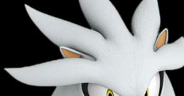 Silver the Hedgehog with spiky silver fur, showcasing his psychic abilities and determined expression, in a dynamic pose.