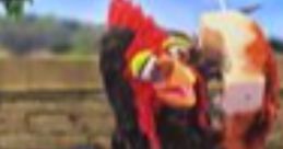 Chick Swagger from The Furchester Hotel poses confidently, showcasing its vibrant feathers and playful attitude.
