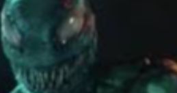 Menacing creature with glowing eyes, showcasing a blend of digital elements inspired by Toxin AI Computer Voice.