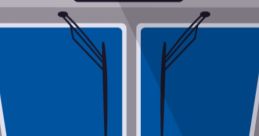 Front view of a SEPTA Norristown tram showcasing its distinctive blue and red design. Ideal for public transit enthusiasts.