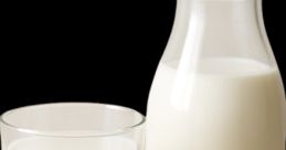 Fresh, creamy milk in a glass and bottle, perfect for smoothies, cereals, or baking delicious recipes. Ideal dairy choice.