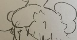 Sketch of a playful character with pigtails, embodying the humorous essence of "Lol boredom" through whimsical expression.