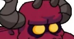 Molch from FNF Spooky Mod, a menacing red character with horns and sharp teeth, adds eerie vibes to the mod.
