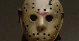 Jason Voorhees in his iconic hockey mask and tattered clothing, representing the chilling essence of Friday the 13th.