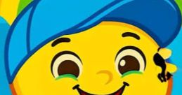 Cheerful yellow character with a blue cap and backpack, promoting fun learning with Bimo Voice AI technology.