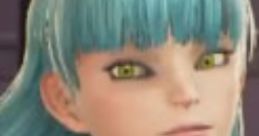 Morrigan from Marvel Vs Capcom Infinite with striking turquoise hair and captivating green eyes in a dynamic pose.