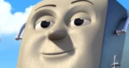 Cheerful animated train character with a friendly expression, showcasing Spencer Glenn Wrage's vibrant storytelling style.